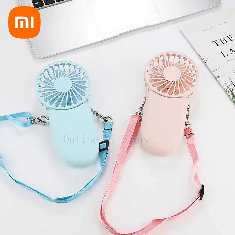 Портативный мини-вентилятор Xiaomi складной 3 уровня с зарядкой от USB и ремешком |