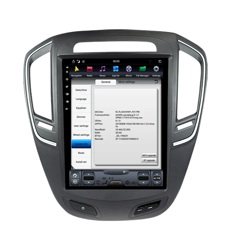 NAVITOPIA 10.4inch 4G+64GB Tesla Style Vertical Screen Android 8.1 Car DVD GPS Navigation for Buick Regal