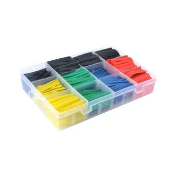 

530Pcs Heat Shrink Tubing Insulation Shrinkable Tube Assortment Electronic Polyolefin Wire Cable Sleeve Kit