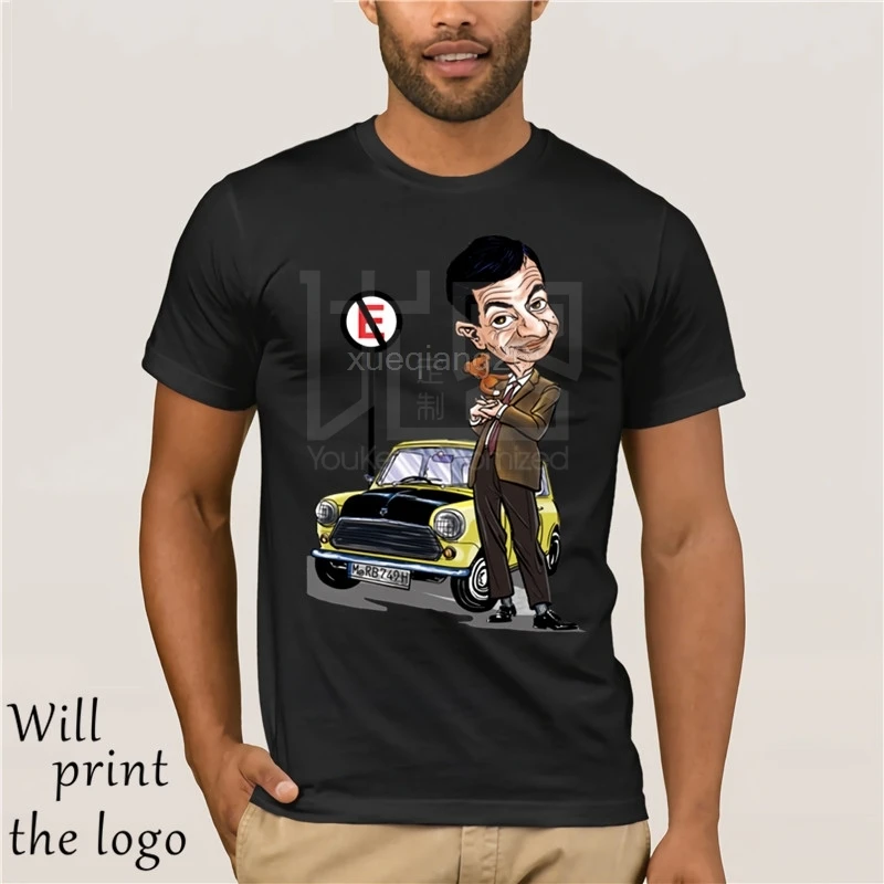 Mr Bean Tee Uomo ретро Mini Cooper Car графическая футболка di Cotone Per Divertente Homme Spedizione