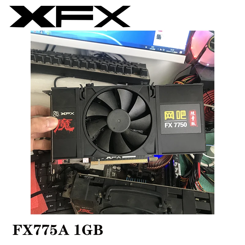 Used XFX FX 7750 1GB Video Cards GPU For AMD FX775A 1GB GDDR5 Graphics Screen Cards Desktop Computer PC Gaming graphics card for desktop