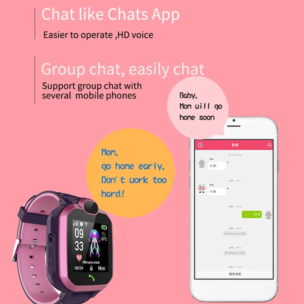 DS69 Children Smart Watch Blueteeth SIM Card SmartWatch Kid With GPS IP67 Waterproof SOS hands-free intercom Smart watch  20J22