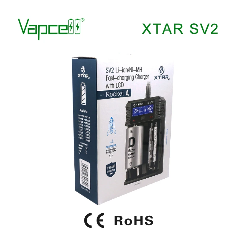 Vapcell зарядное устройство XTAR SV2