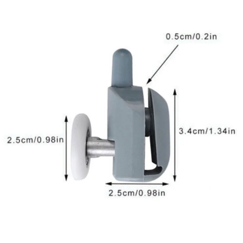 8pcs/set Bathroom Shower Door Sliding Cabins Pulley Castor Enclosures Runners Upper Lower Rollers Wheels-4