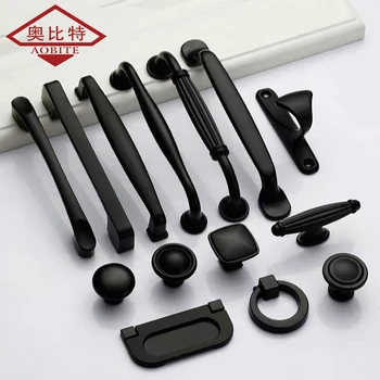 

American Black Cabinet Handles for Furniture Cabinet Knobs and Pulls Handles Kitchen Handles Drawer Knobs Cabinet Pulls Cupboard