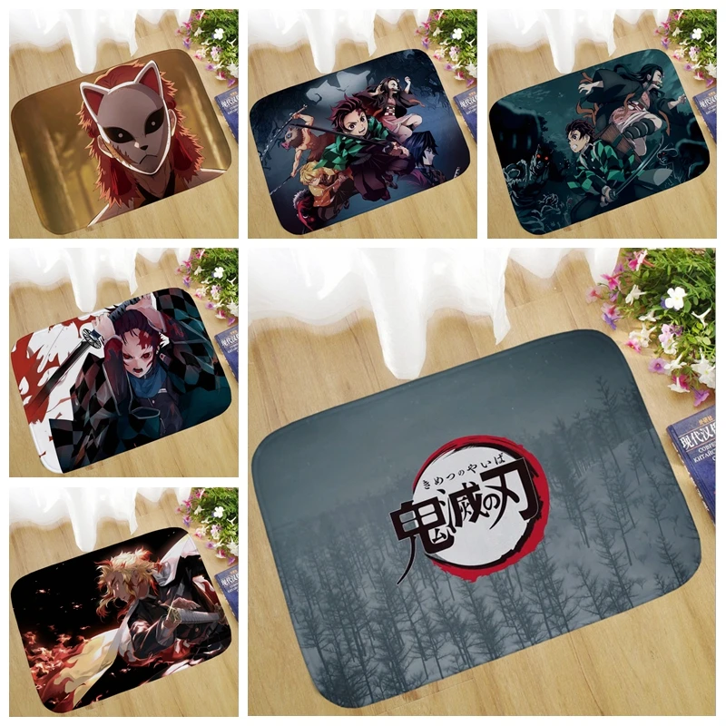 Kimetsu No Yaiba плюшевые ковровые покрытия игрушка коврик мультфильм аниме Kamado ковер водонепроницаемый нескользящий подарок для детей Прямая