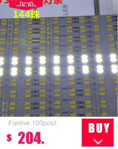 Fanlive 200 шт. 5730 12 В светодио дный автомобиль Жесткий полоска света Алюминий 144 светодио дный s 1 м теплые 5630smd Dc12v 30 Вт двойной Цвет кабинет свет