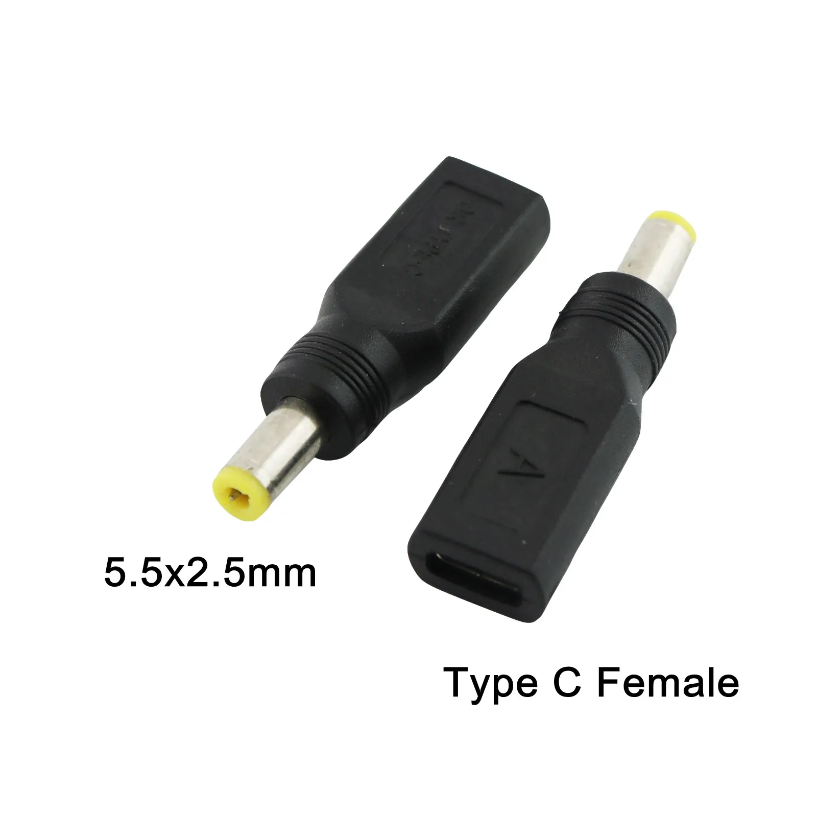 20x USB 3,1 type C гнездовой разъем для постоянного тока 5,5 мм x 2,5 мм штекер питания зарядки адаптер соединитель прямой