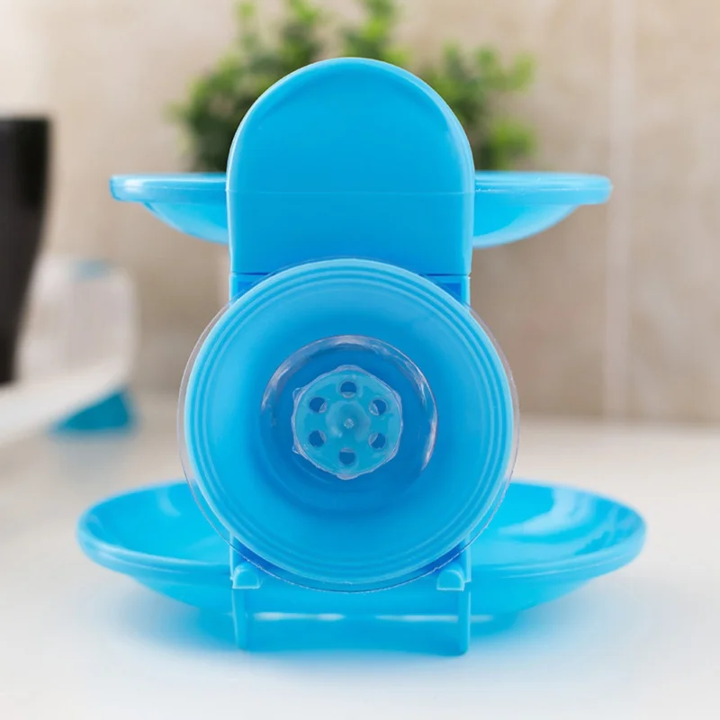 Bathroom Double-layer Soap Dish With Drain Hole Punch-free Soap Holder With Suction Cup Household Detachable Soap Dish