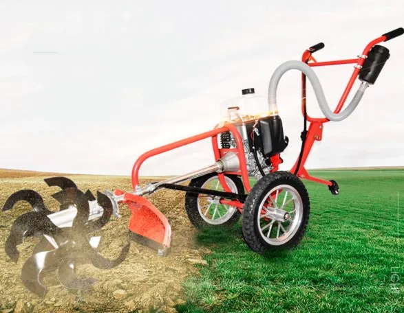 

Multi-purpose Hand-push Type Portable Weeding Machine Lawn Mower Soil Loosening Machine With Four-stroke Engine 1600W