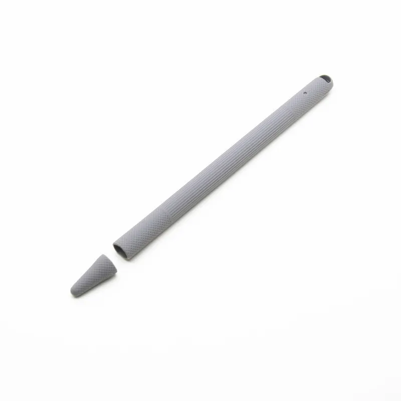 Чехол для Apple Pencil, цветной мягкий силиконовый, совместимый для iPad, планшета, стилус, защитный чехол - Цвета: Серый