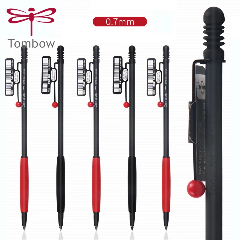 1 шт. японская ручка TOMBOW Mini тонкий шариковая | ZOOM707 Черный стержень 0 7 мм корпус из