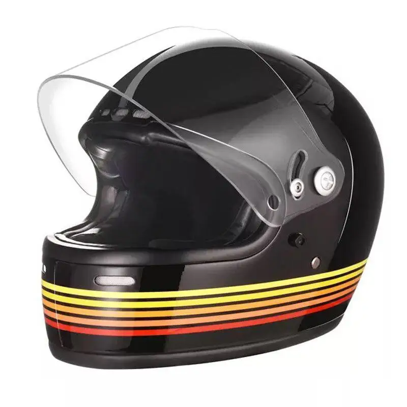 

Unisex Full-Cover Motorcycle Helmet Retro Winter Glass Reinforced Helmet Motorbike Racing Protect Helmet capacete de motocicleta