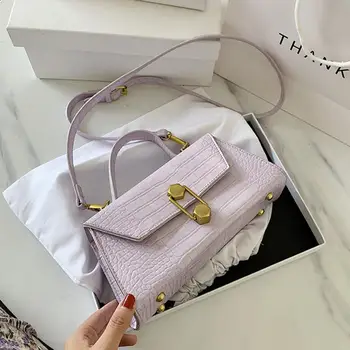 

Crocodile pattern Small Female Tote bag 2020 New High-quality PU Leather Women's Designer Handbag Lock Shoulder Messenger Bag