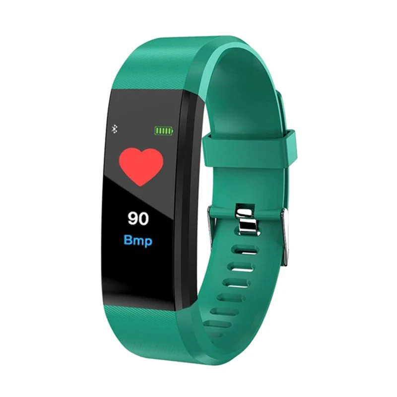 

115plus Smart Bracelet Fitness Tracker Step Counter Smartband Anti-Lost Call Reminder for Android IOS(green) #8