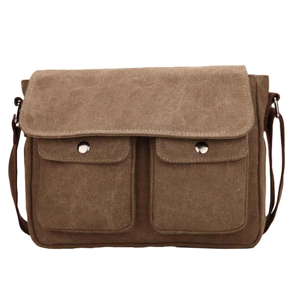 bolsos mujer de marca famosa Retro Men Solid Color Mulit Canvas Crossbody Shoulder Bag Messenger Pouch