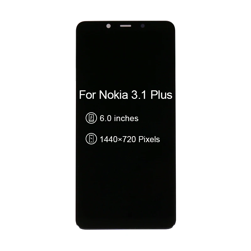 10 шт./партия для Nokia 3,1 Plus ЖК-дисплей с сенсорным экраном дигитайзер сборка экрана для Nokia 3,1 Plus lcd DHL EMS
