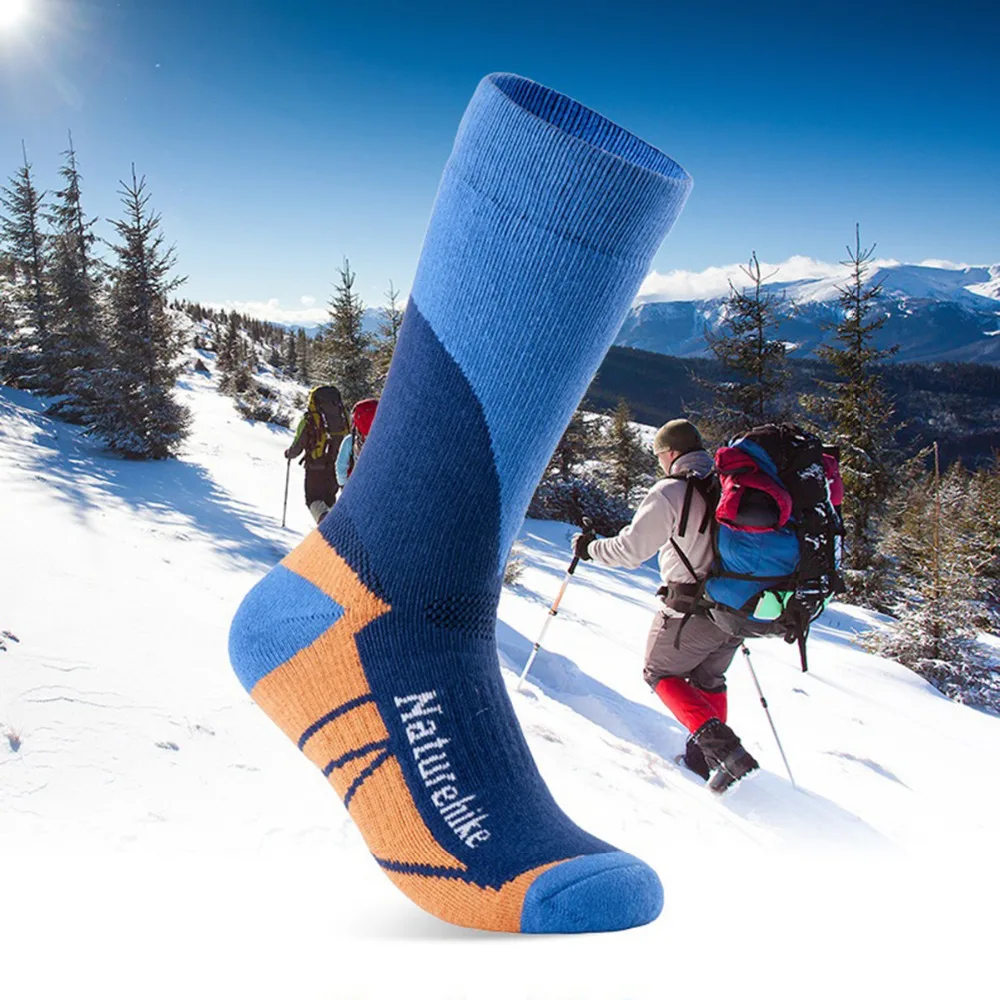 NatureHike одна пара спортивные носки для занятий на открытом воздухе, быстросохнущие зимние термоноски для мужчин и женщин, теплые носки для пеших прогулок, спортивные термоноски