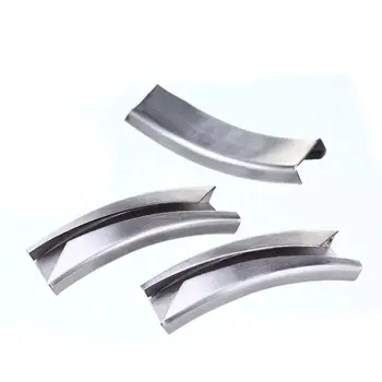 

ZG Stainless steel bracelet necklace leather rope buckle connector jewelry accessories bracelet necklace curved elbow cover