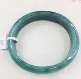 M 56mm-58mm Zheru ювелирные изделия чистый натуральный жадеитовый браслет натуральный благородный темно-зеленый 56 мм Женский Овальный нефритовый браслет отправить сертификат - Цвет камня: M 56mm-58mm