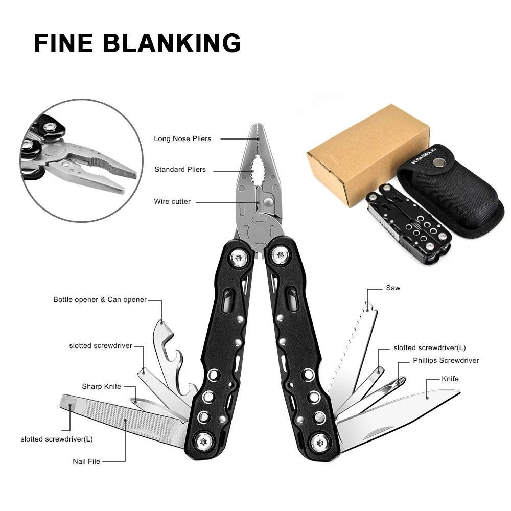 

Multitool Pliers Multifunction Tool Outdoor Camping Folding Multi Knife EDC Wire Stripper Crimping Plier Stainless Steel Alicate