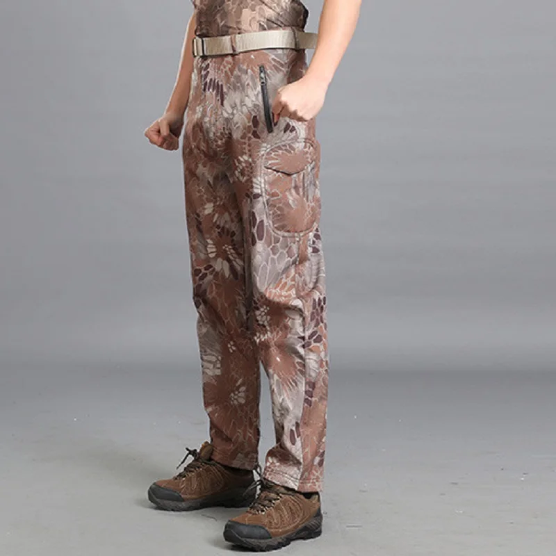 Брюки мужские тактические камуфляжные из флиса водостойкие теплые|trousers male|camouflage