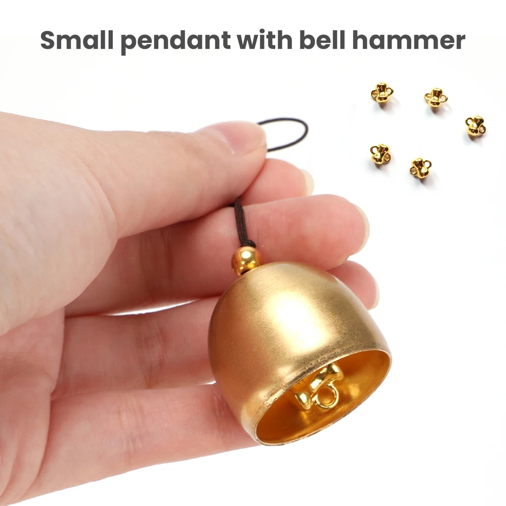 Description Picture 4 of item1pc Christmas Metal Small Pure Copper Bell Tree Pendant Decoration Xmas Party Wind Chimes Diy Material Crafts Accessories NEW
