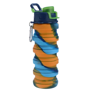 

Travel Retractable Silicone Water Bottle Outdoor Sport Workout Portable Gifts Personalized Botellas Para Agua Drinkware EC50SH