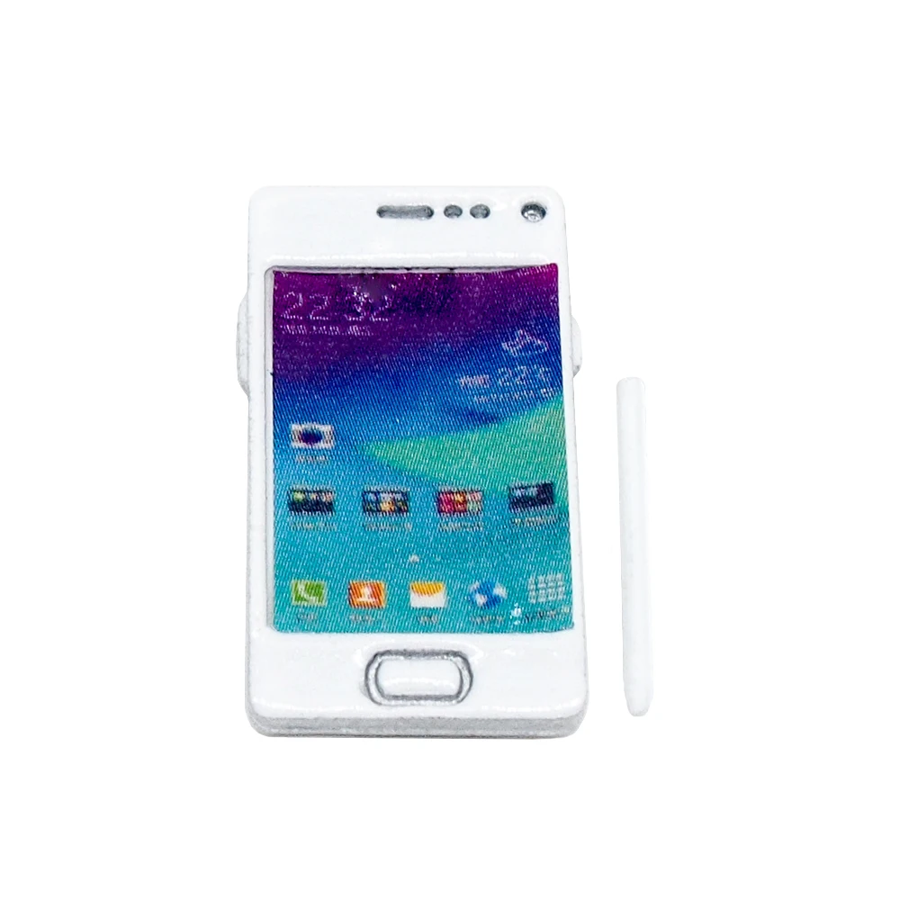 

Odoria 1:6 Миниатюрный белый сотовый телефон Модель аксессуары для кукольного домика украшение для кукольного домика