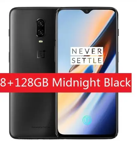 Глобальная версия 6,4" One Plus Oneplus 6T A6013 8 Гб 128 Гб Смартфон Snapdragon 845 Восьмиядерный экран разблокировка NFC мобильный телефон - Color: Midnight