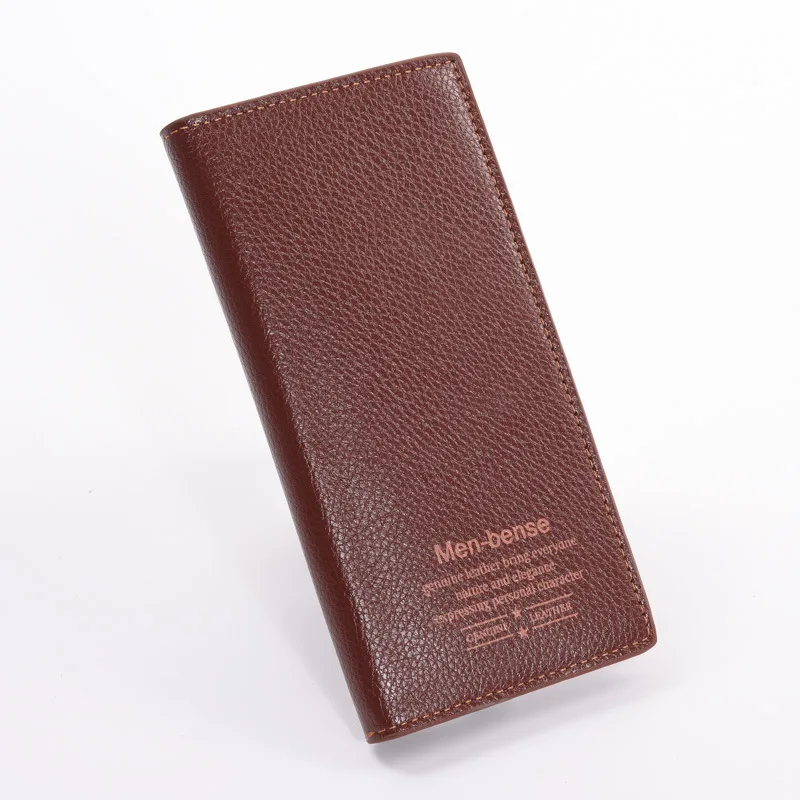 

Business Male Clutch Bag Man Casual Coin Purse Vintage Long Leather Men Wallet Money Passport Credit Card Holders