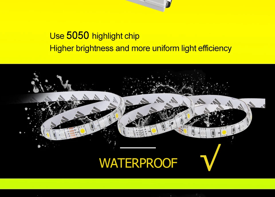 RGB Светодиодная лента светильник SMD 5050 5 м Водонепроницаемая RGB лента 12В лента Диодная Светодиодная лента s светильник Гибкая полоса лампа ИК wifi контроллер