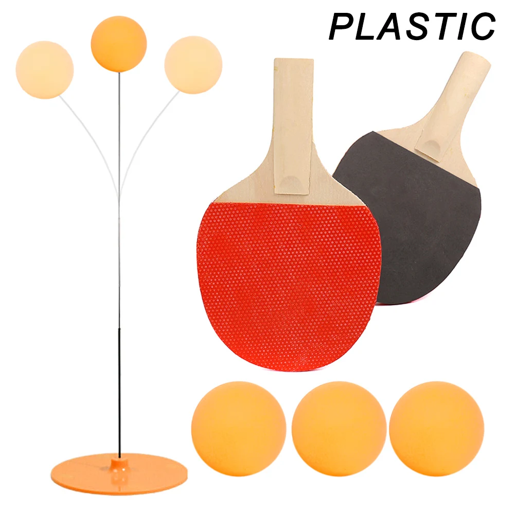 plastic Elastic Soft Shaft Table Tennis Pingpong Trainer Sport Toy Training Kit for Home New Design Kids Toys Dropship - Цвет: plastic