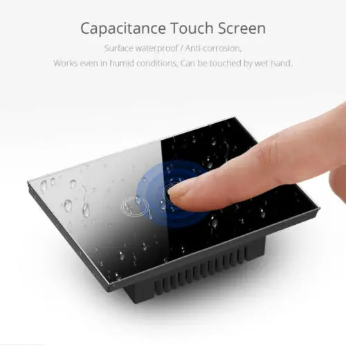 Gang1/2/3 Way светодиодный Кристалл Стекло Smart Touch Панель светильник Сенсорный экран настенный выключатель