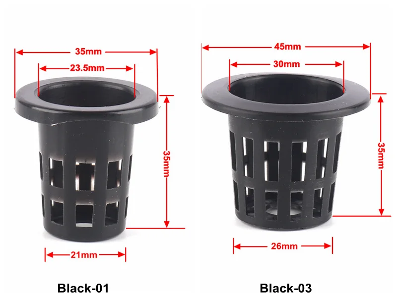 50pcs Growing Basket Hydroponics Basket Vegetable Soilless Growing Plastic Mesh Pot High Quality Garden Planting Pots