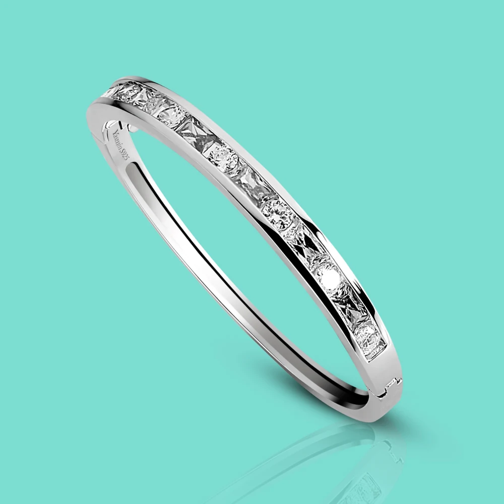 Женский браслет из серебра 925 пробы с фианитами|bracelet silver sterling 925|silver 925solid bracelets |