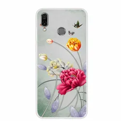 Chic Floral & Animal Print Soft TPU Silicone Case for Huawei Honor Play - 6.3 Protective Phone Cover (Colorful)