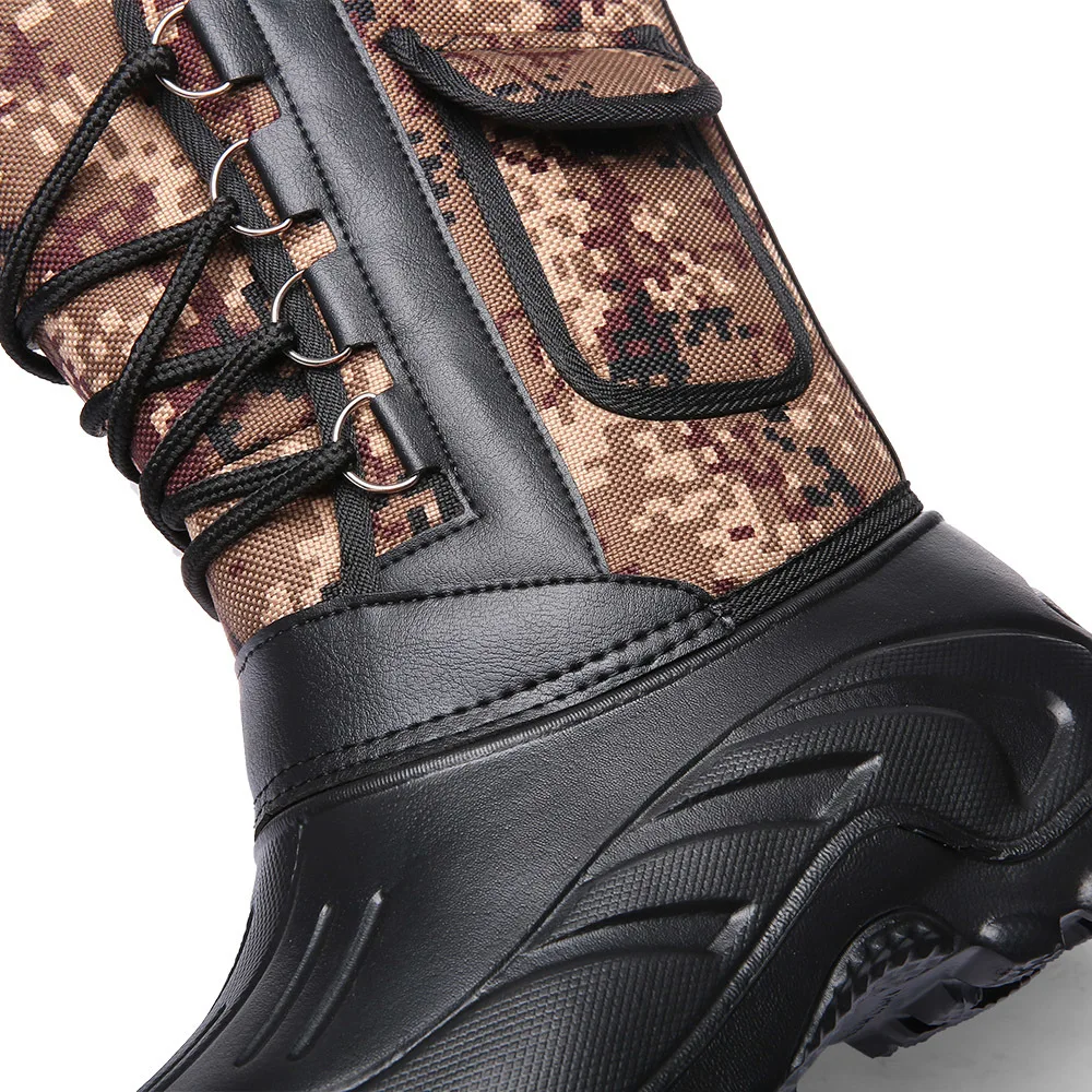 Botas térmicas impermeables antideslizantes para hombre y mujer, zapatos tácticos de pesca, acampada al aire libre, senderismo, caza, escalada, invierno, talla 39-46