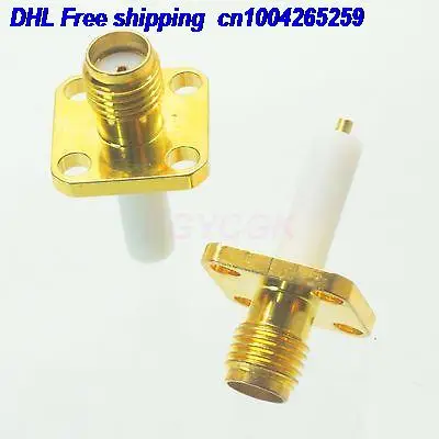 DHL 100 шт. внутренний разъем SMA F 4 отверстия фланец PTFE припой Панель Крепление 20 мм 22ds