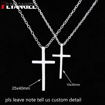 

FLYANGEL Personalized Cross Necklace Jewelry Custom Engraved Date Name Text Accessories For Lover Couples Friend Family GIfts