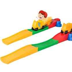YLWCNN – glissière de jardin d'enfants, glissante en trois étapes, glissante en plastique, voiture jouet, éducation précoce 
