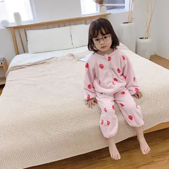 

Hot Sale Kids Cotton Pajama Animal Sleepwear Winter Onesies Cartoon Children's Pajamas Boys Girls Soft Flannel Pajamas