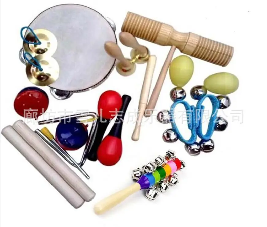 Набор музыкальных инструментов Orff, набор из 11 предметов для детей, набор музыкальных инструментов для обучения детей раннего возраста