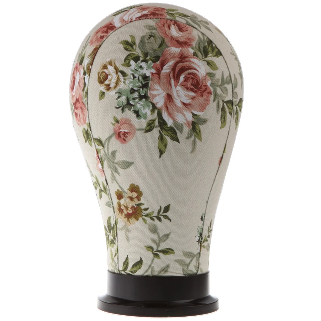 22 inch Mannequin Model Cork Canvas Block Head Stand with 150x 38mm 51mm T Needle Pins for Wigs Making Set