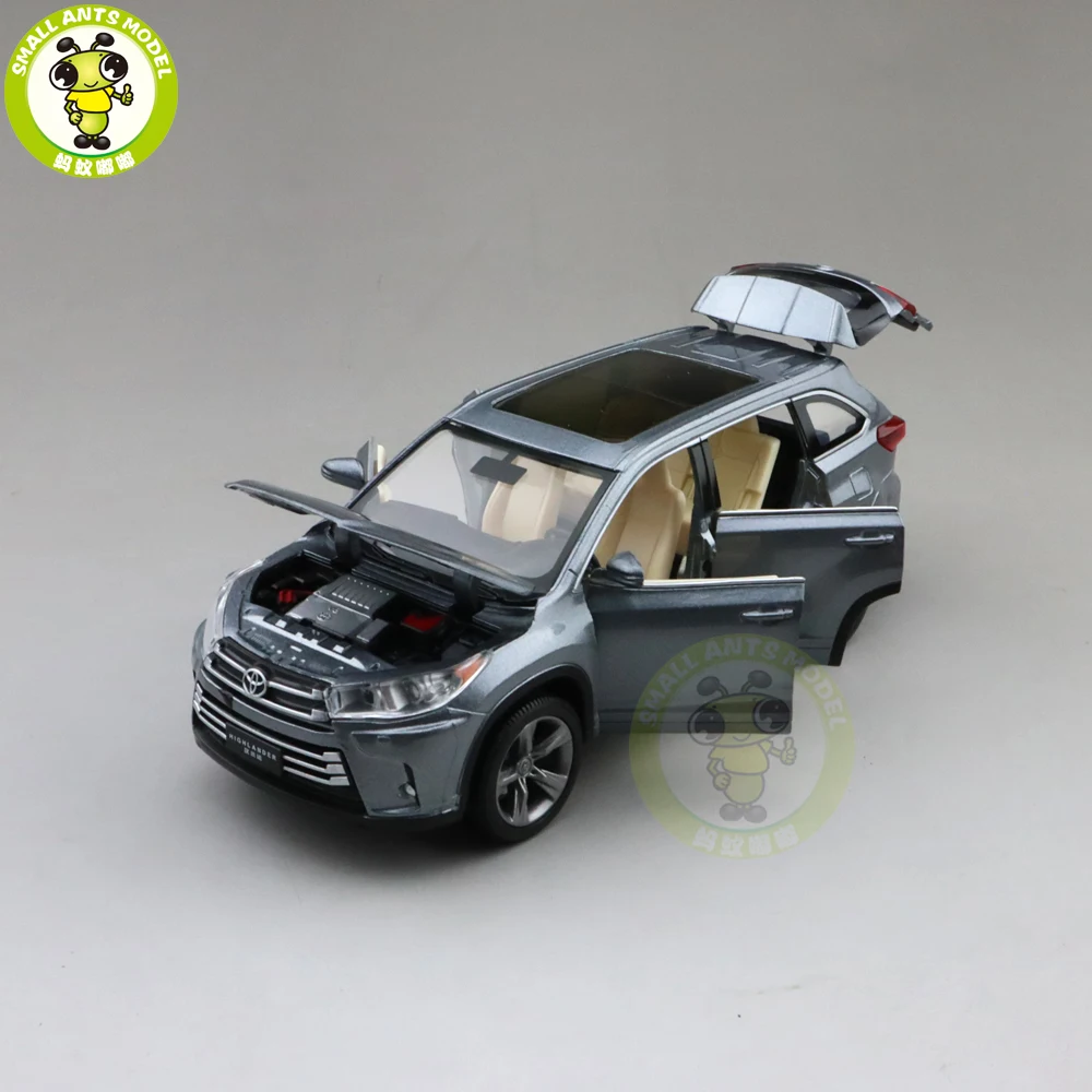 1/32 JACKIEKIM Highlander SUV Diecast Metal Model CAR Toys for kids children Sound Lighting Pull Back gifts