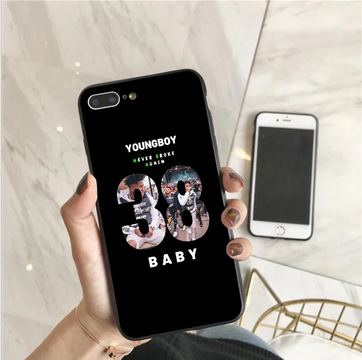 Чехол для iPhone X XR XS MAX Never Broke снова YoungBoy Pop rapper чехол для iPhone 11 6S 7 8Plus Мягкий силиконовый чехол