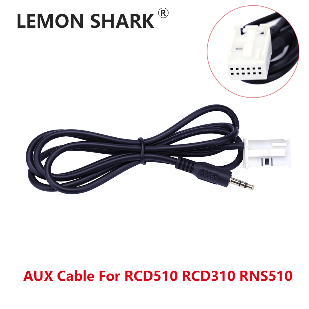 

LEMON SHARK 3.5MM Car Audio Input Male AUX Adapter Cable For VW Tiguan Passat Golf 5 6 Jetta CC RCD510 RCD310 RNS510