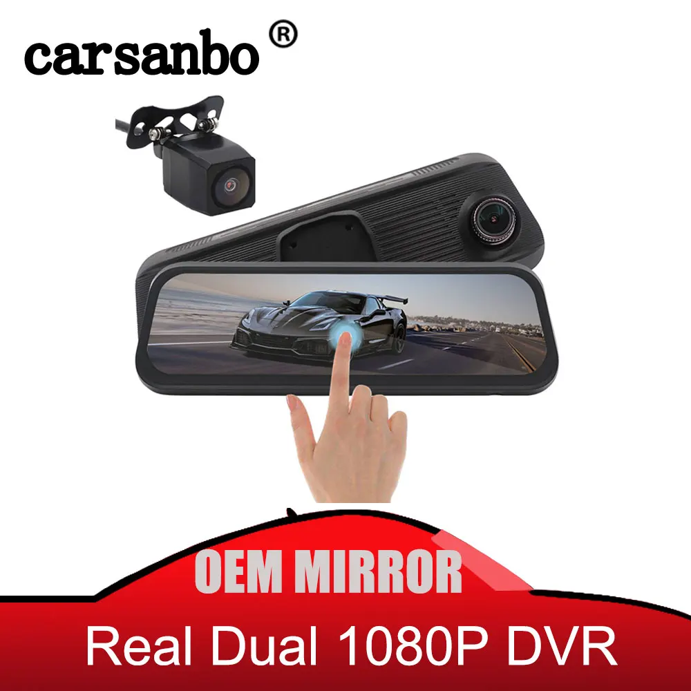 8,5 дюймов полный экран ips Зеркало oem DVR с 1080P+ 1080P Двойная камера с сенсорным экраном 128G карта памяти Поддержка жестов
