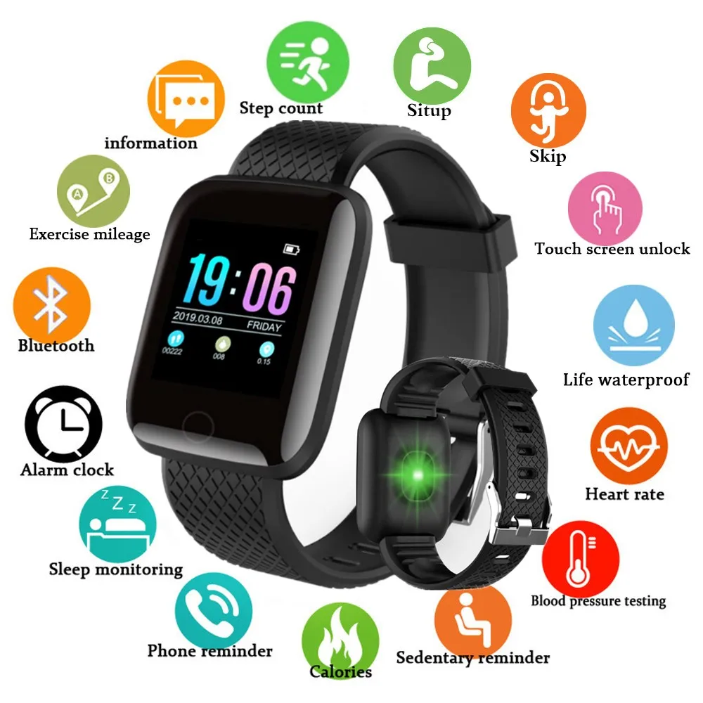 

Men Women Waterproof Digital Smart Watch Blood Pressure Heart Rate Monitor Sport Fitness Watch Tracker Bluetooth Smartwatch 2019