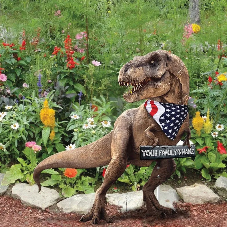 Outdoor American Dinosaur Garden Decoration Art Iron Ornaments Garden